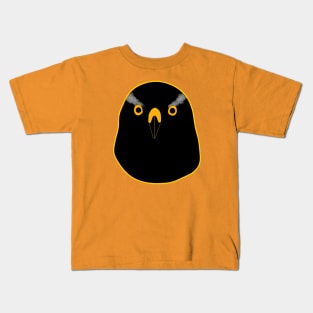 Black Goshawk with yellow eyes Kids T-Shirt